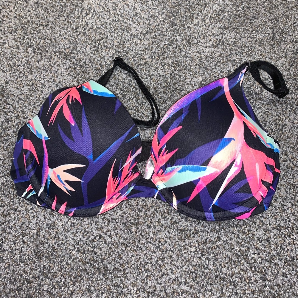 PINK Floral Push Up Bra